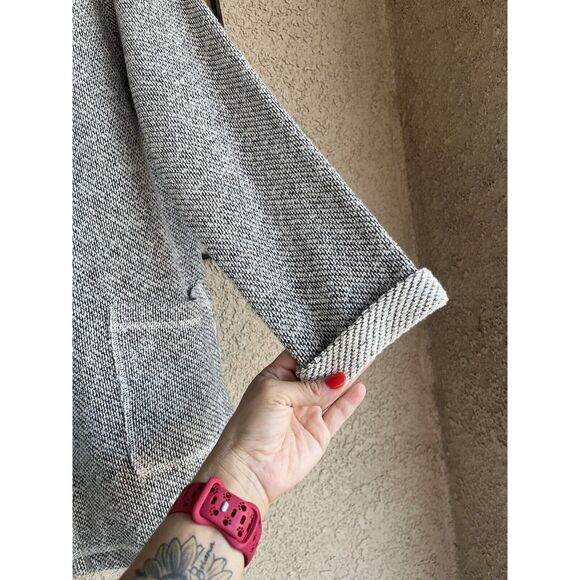 Eileen Fisher Zip Up Jacket - Size Large - Gray/Ivory - Picture 6 of 11